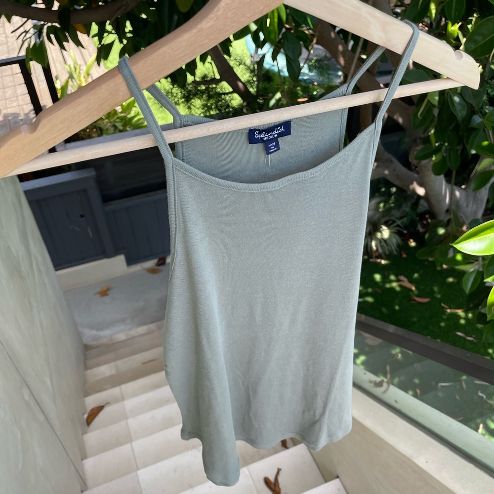๐ splendid high neck tank in sage - Picture 6 of 11